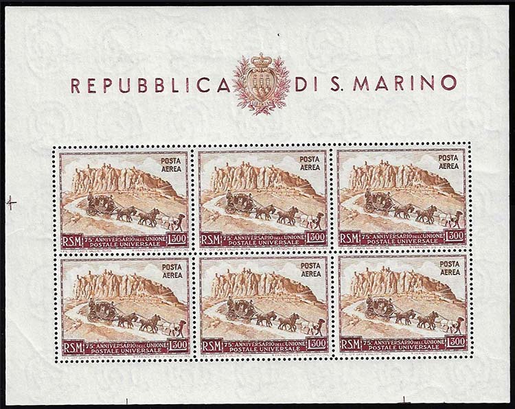 1951 - 300 lire U.P.U. (10), gomma ... 