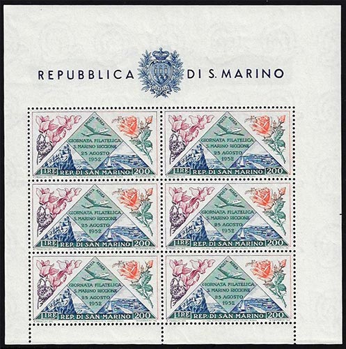 1952 - 200 lire Fiori (14), gomma ... 