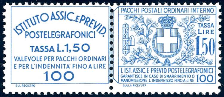 1936 - 1,50 lire Assicurazioni ... 