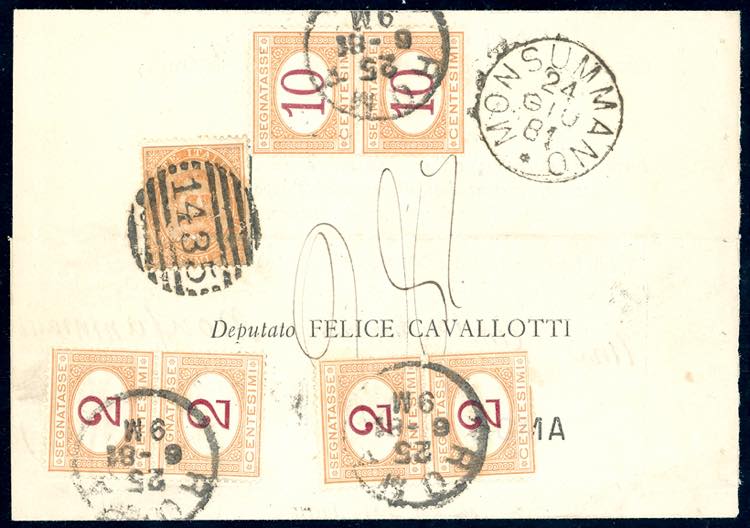 1881 - 2 cent., due coppie, e 10 ... 