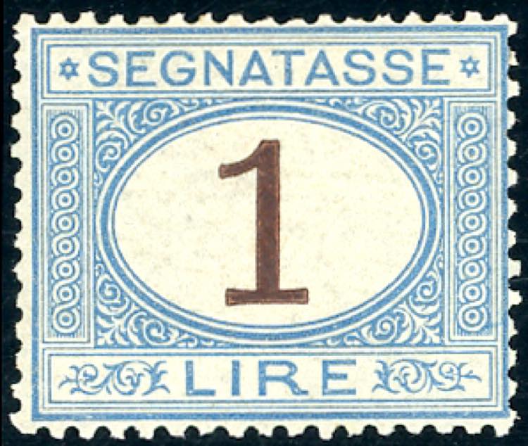 1870 - 1 lira azzurro chiaro e ... 
