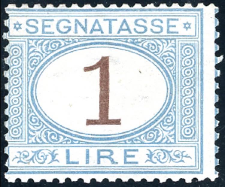 1870 - 1 lira azzurro chiaro e ... 