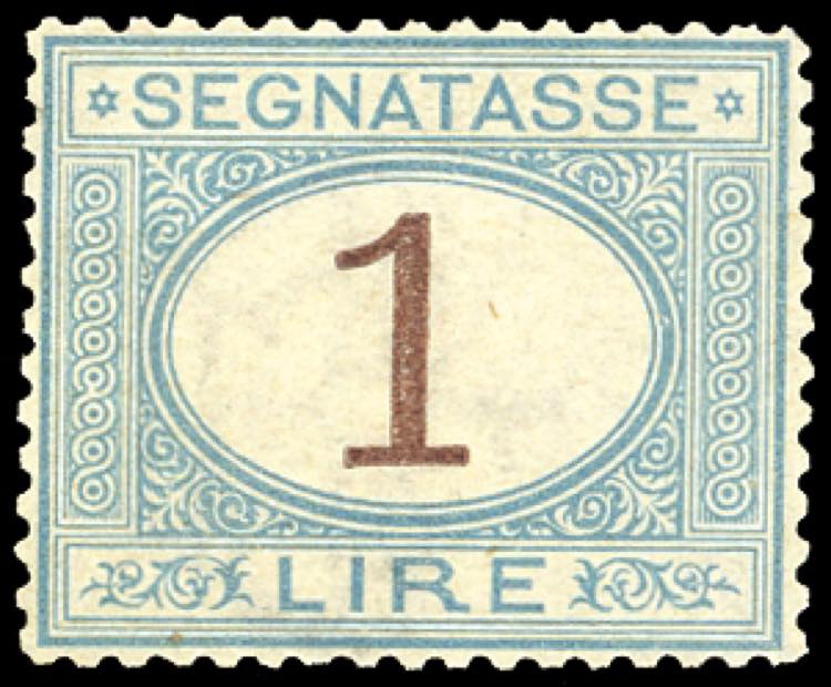 1870 - 1 lira azzurro chiaro e ... 