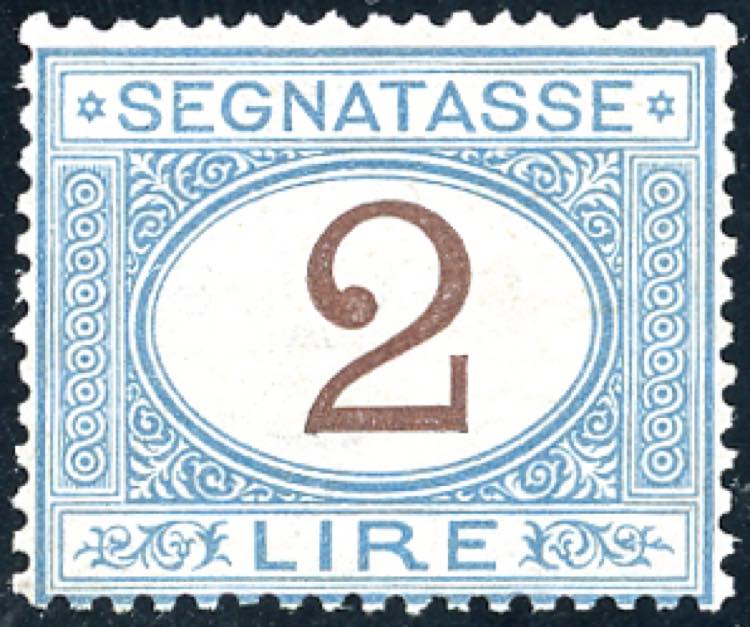 1870 - 2 lire azzurro chiaro e ... 