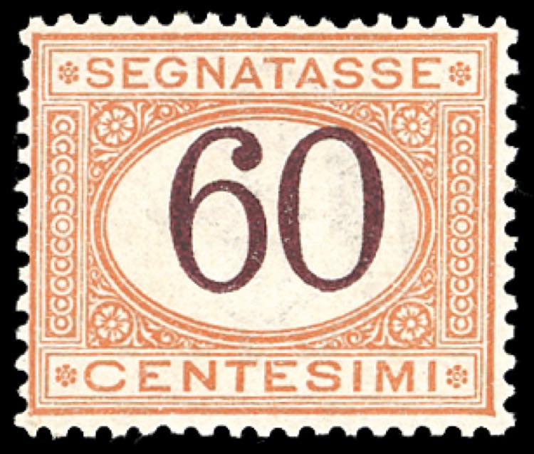1924 - 60 cent. arancio, cifre ... 