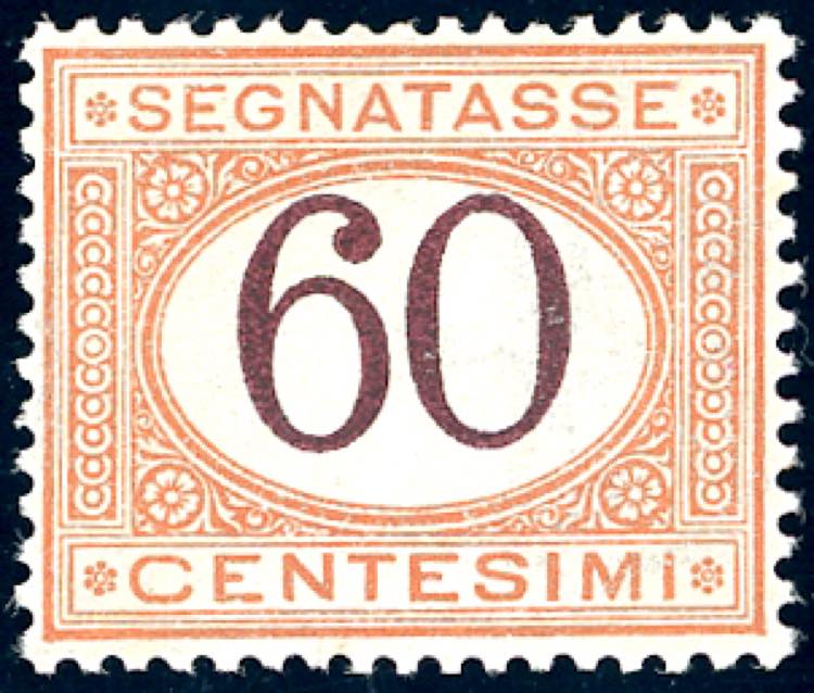 1924 - 60 cent. arancio, cifre ... 