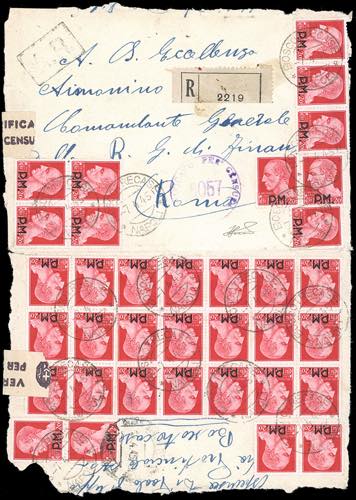 1945 - 20 cent. soprastampato PM, ... 