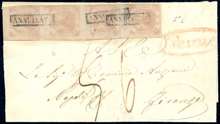 1858 - 2 grana rosa chiaro, II ... 