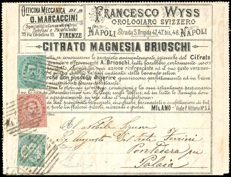 1887 - 4 cent. su 5 cent. Umberto ... 