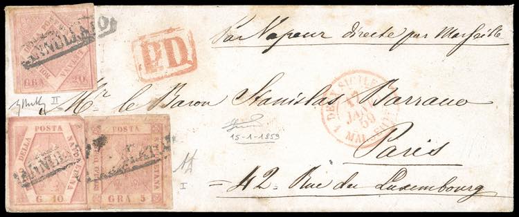 1859 - 20 grana rosa chiaro II ... 