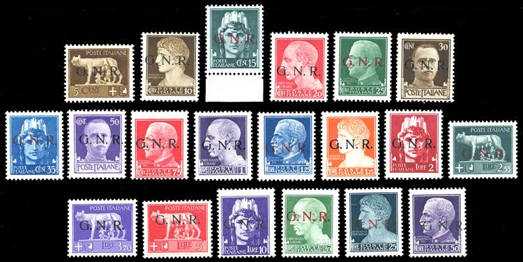 1944 - Soprastampati G.N.R., ... 