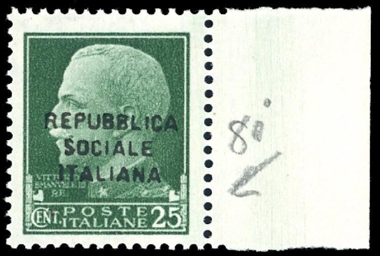 1944 - 25 cent. soprastampato, ... 
