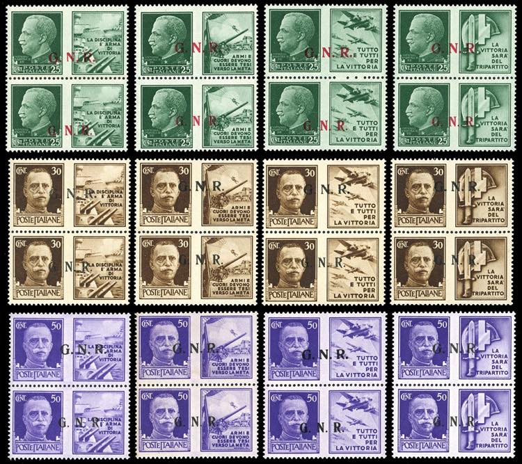 1943 - Soprastampati G.N.R. di ... 