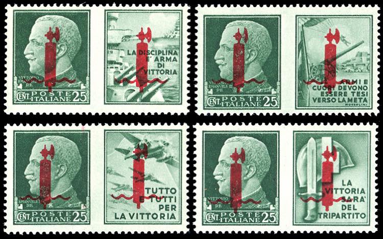 1944 - 25 cent. quattro valori ... 