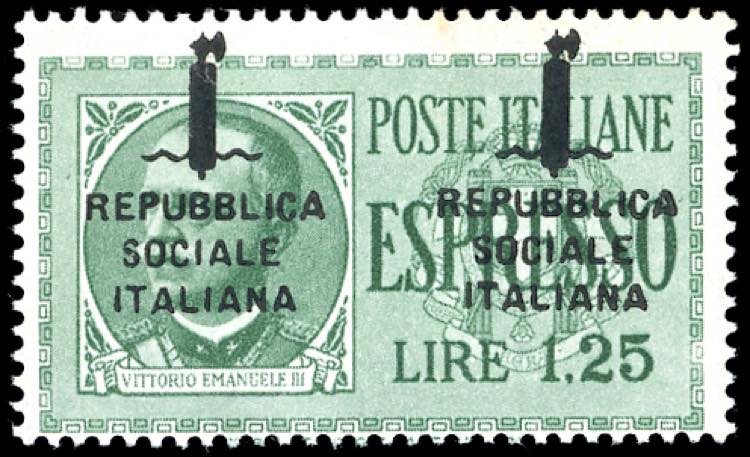 1944 - 1,25 lire, soprastampa ... 