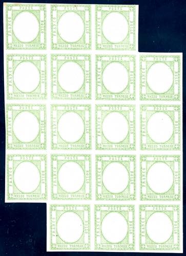 1861 - 1/2 tornese verde (17), ... 