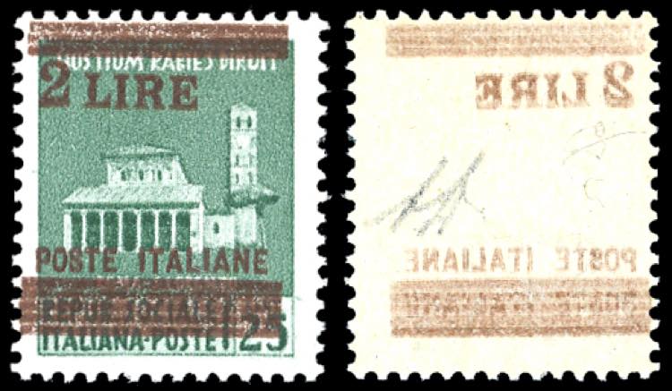 1945 - 2 lire su 25 cent. ... 