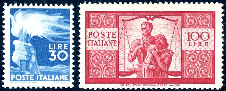 1946/47 - 30 e 100 lire ... 