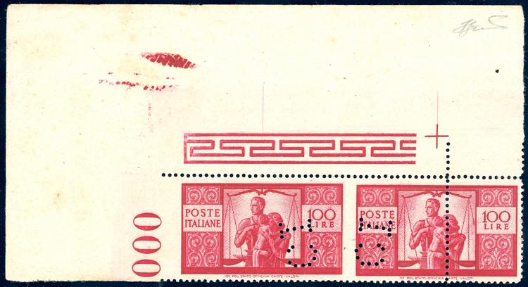 1946 - 100 lire carminio vivo ... 