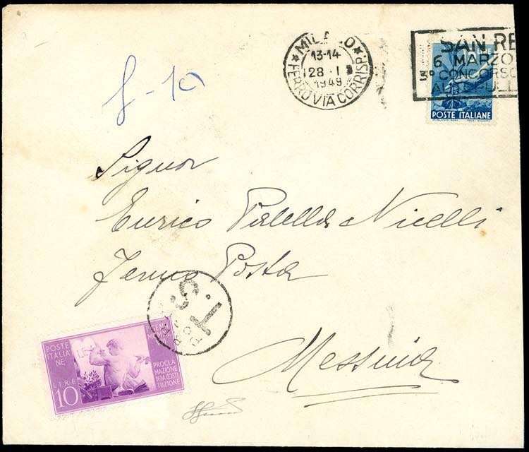 1948 - 10 lire Costituzione, usato ... 