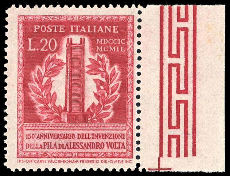 1949 - 20 lire Volta, dent. 14 1/4 ... 