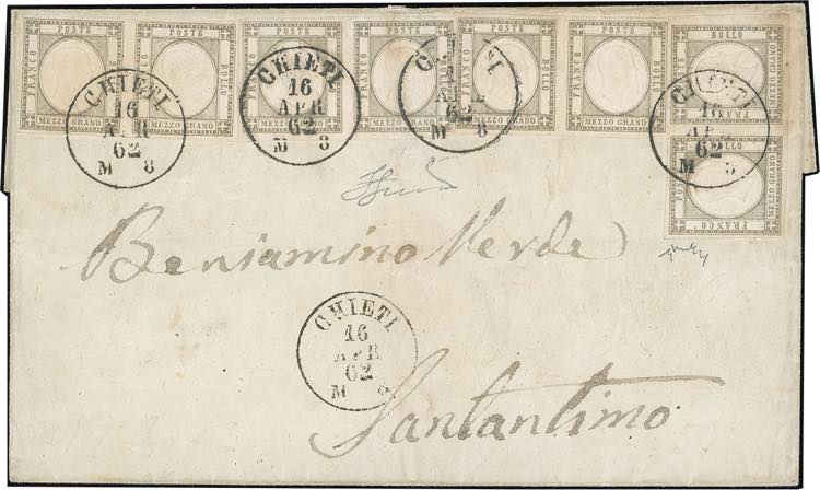 1862 - 1/2 grano grigio bruno ... 