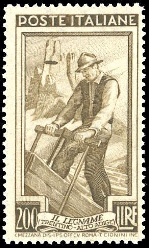 1950 - 200 lire lavoro, dent. 14 ... 