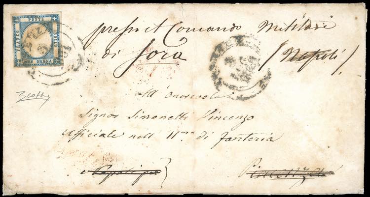 1861 - 2 grana azzurro (20b), ... 