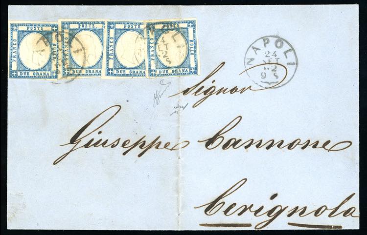 1862 - 2 grana azzurro (20b), ... 