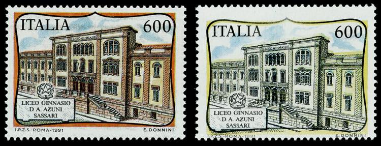 1991 - 600 lire Liceo grigio, ... 
