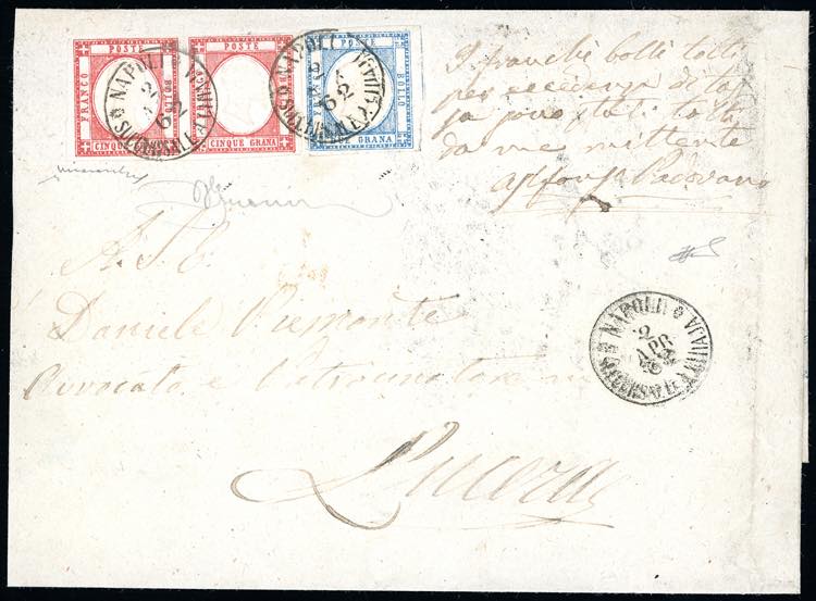 1862 - 5 grana rosso carminio, ... 