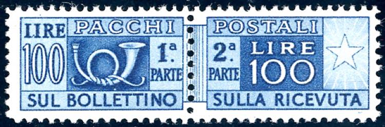 1950 - 100 lire dent. 14 x 13 1/4, ... 