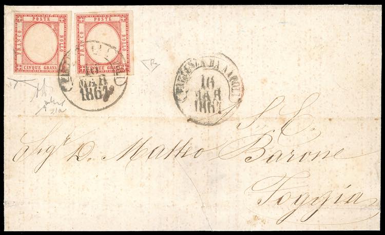 1861 - 5 grana vermiglio (21a), ... 