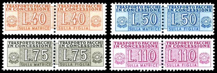 1953 - Filigrana ruota, serie ... 