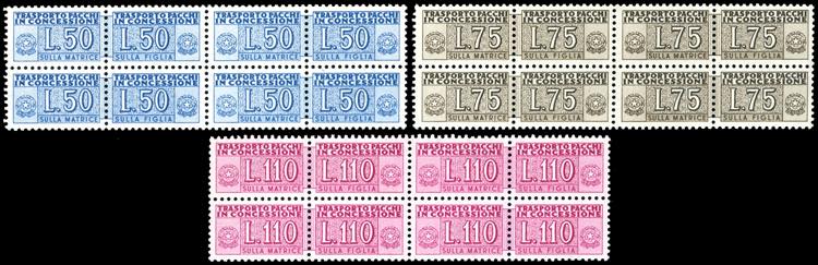 1955 - Filigrana ruota diritta, ... 