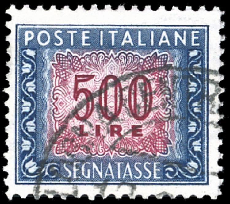 1952 - 500 lire, dent. 13 1/4 x ... 
