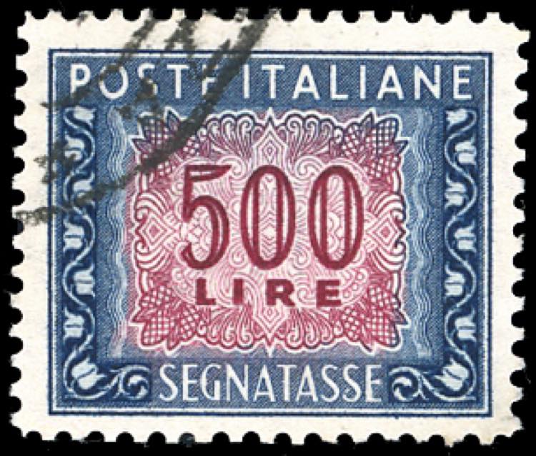 1952 - 500 lire, dent. 13 1/4 x ... 