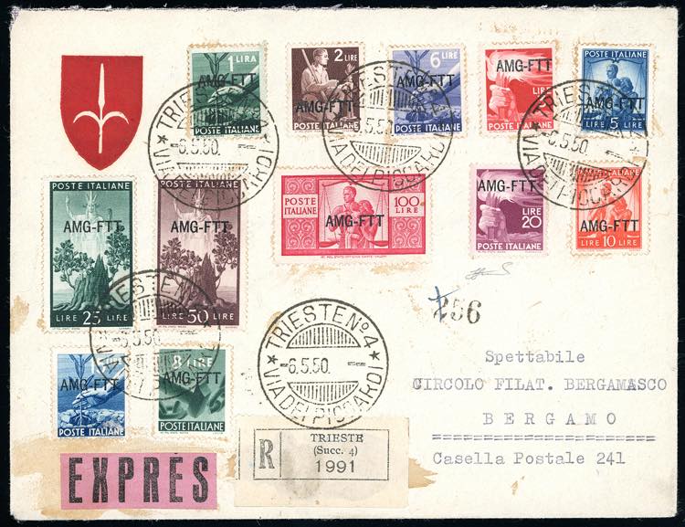 1950 - Democratica, soprastampati ... 