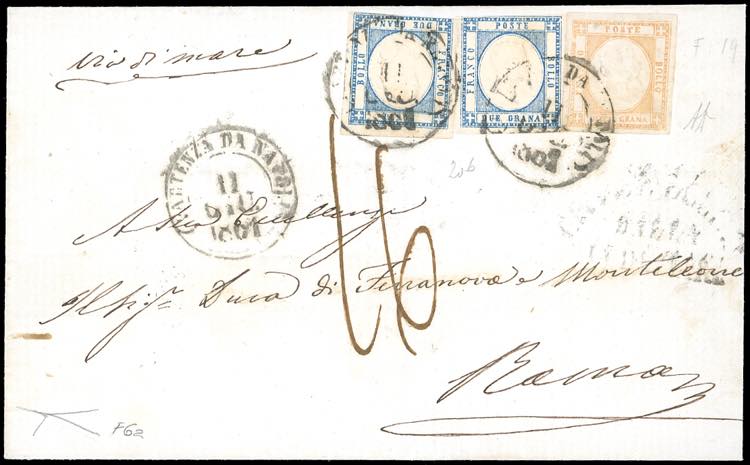 1861 - 10 grana arancio, falso per ... 