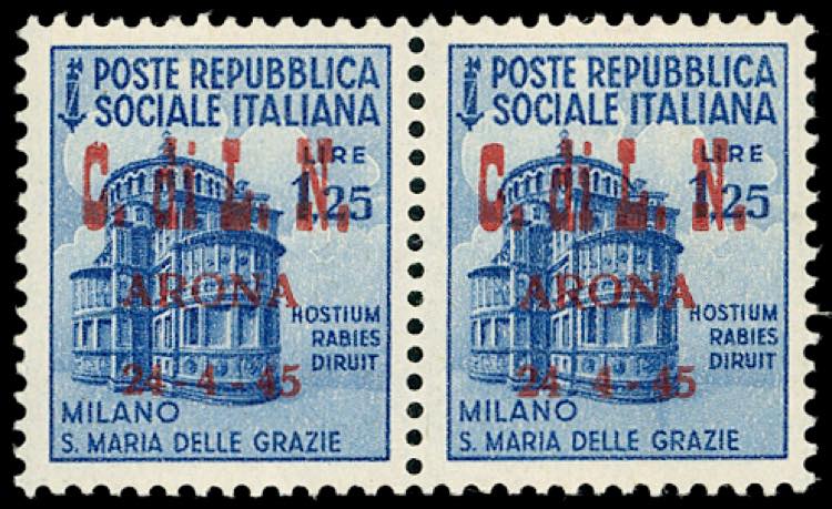 ARONA 1945 - 1,25 lire Monumenti ... 