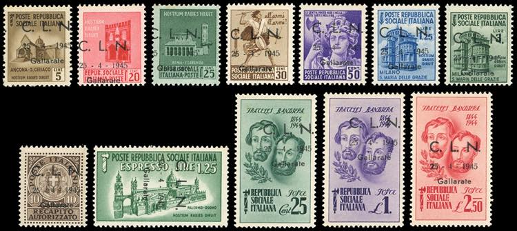 GALLARATE 1945 - Dodici valori ... 