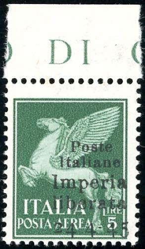 IMPERIA 1945 - 5 lire posta aerea, ... 