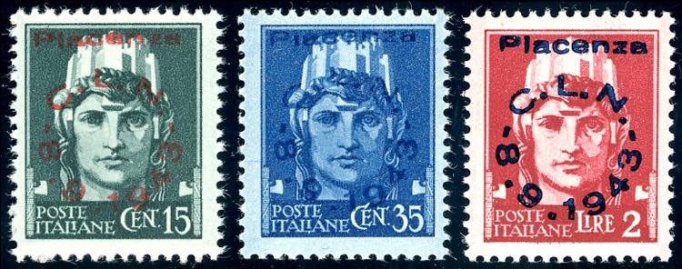 PIACENZA 1945 - 15 e 35 cent., 2 ... 
