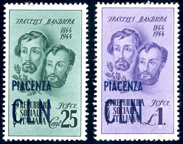 PIACENZA 1945 - 25 e 50 cent. ... 