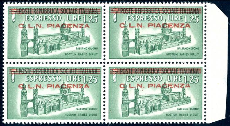 PIACENZA ESPRESSI 1945 - 1,25 lire ... 