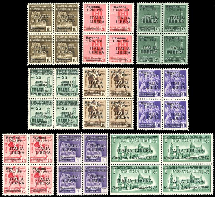 RAVENNA 1945 - Serie completa di 9 ... 