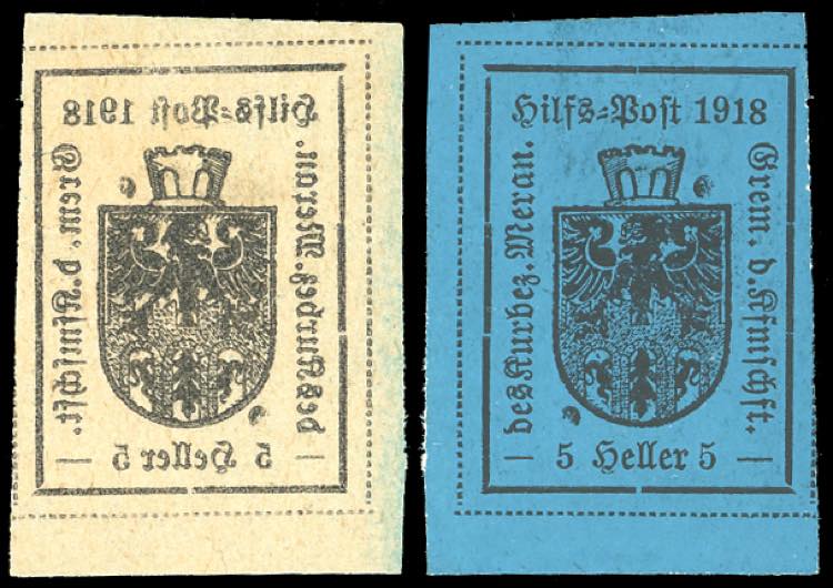 MERANO 1918 - 5 h. azzurro IV ... 