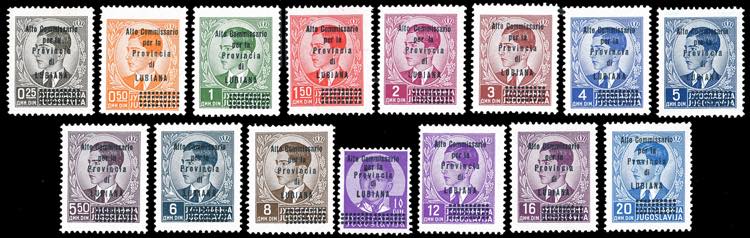 LUBIANA 1941 - Soprastampati Alto ... 