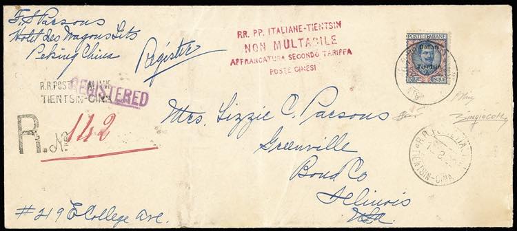 TIENTSIN 1922 - 2 dollari su 5 ... 