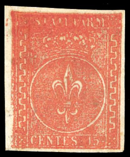1853 - 15 cent. vermiglio (7), ... 